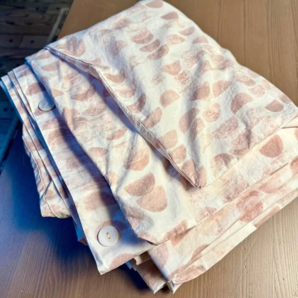 West Elm King Half Moon 100% Cotton Duvet Cover. NO SHAMS